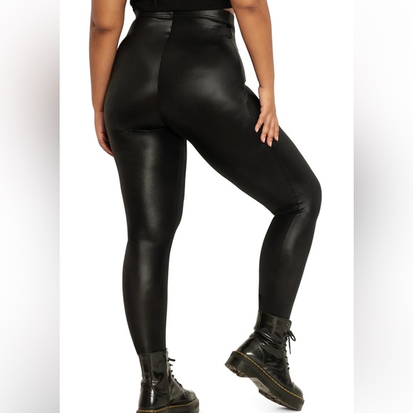 Blackmilk Wet Look High Waisted Pocket Black Leggings Small - Picture 7 of 11